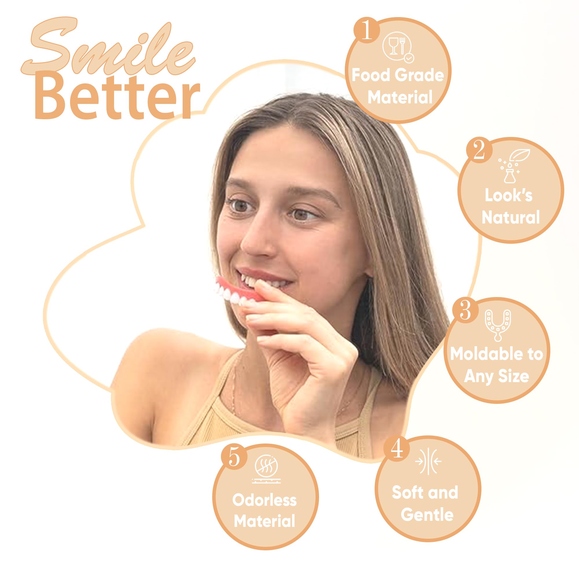 Display of eight SmileShaperVeneers in a tray