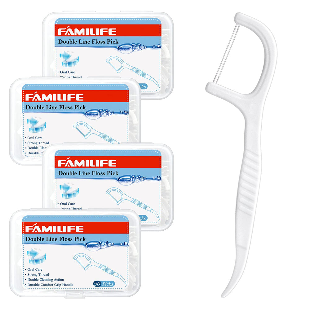FAMILIFE double line floss picks front view