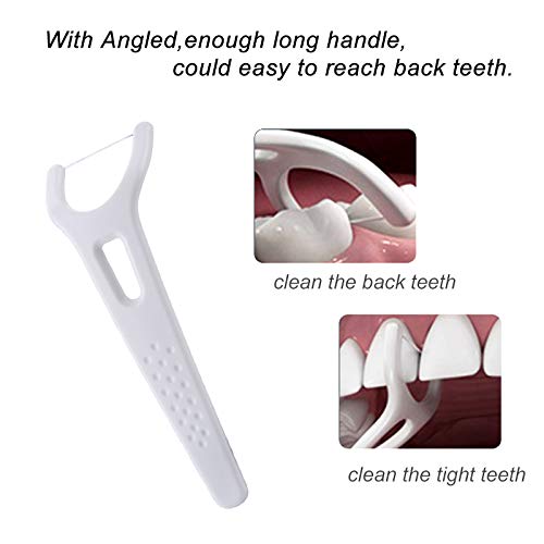 Ergonomic anti-skid handle on floss picks