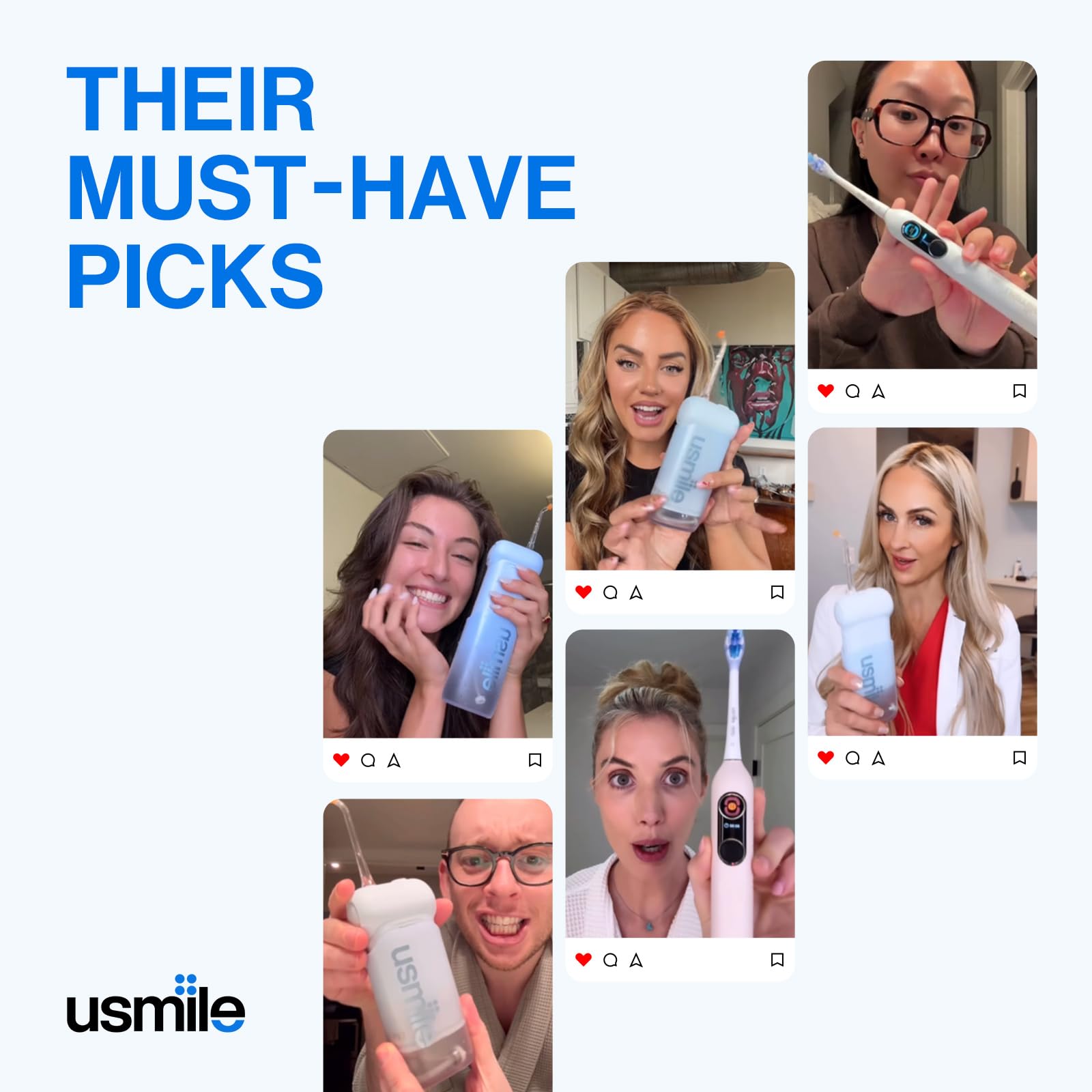 Complete family oral care bundle with travel case and floss picks