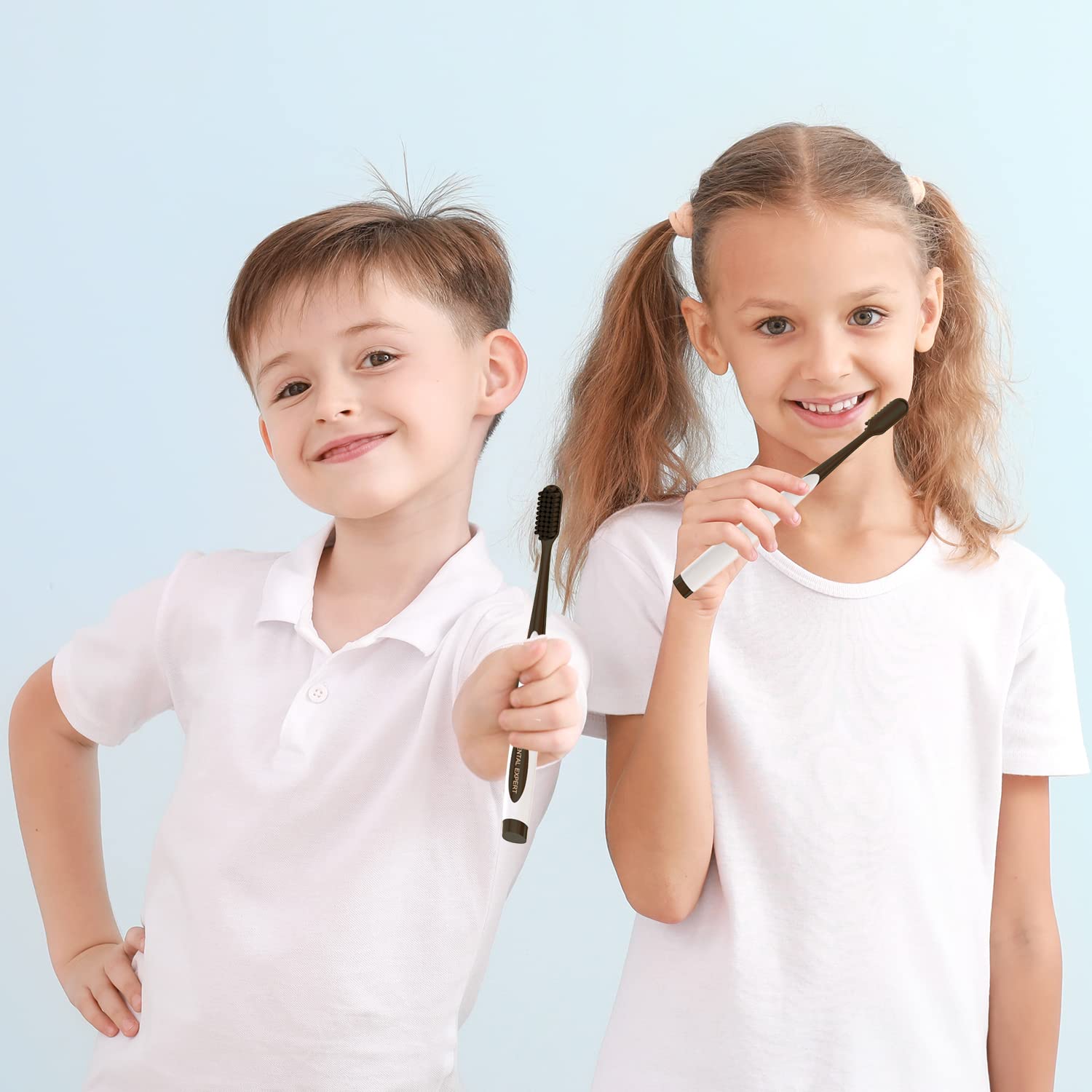 Family-pack of five charcoal toothbrushes