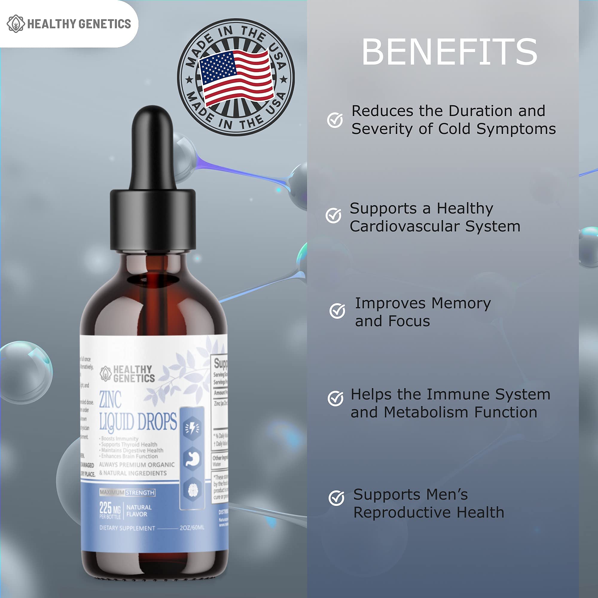 Family (kid and adults) taking liquid zinc drops