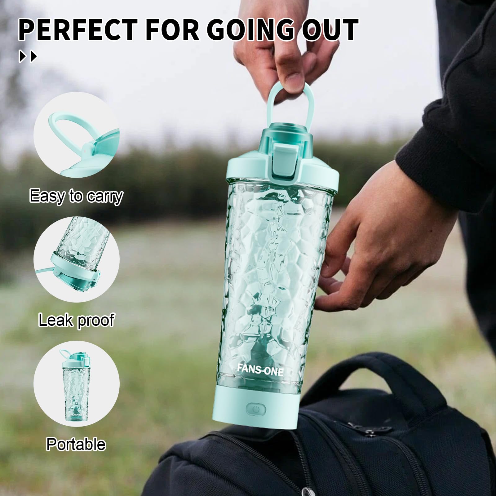 Fans-One shaker with detachable motor base for easy cleaning