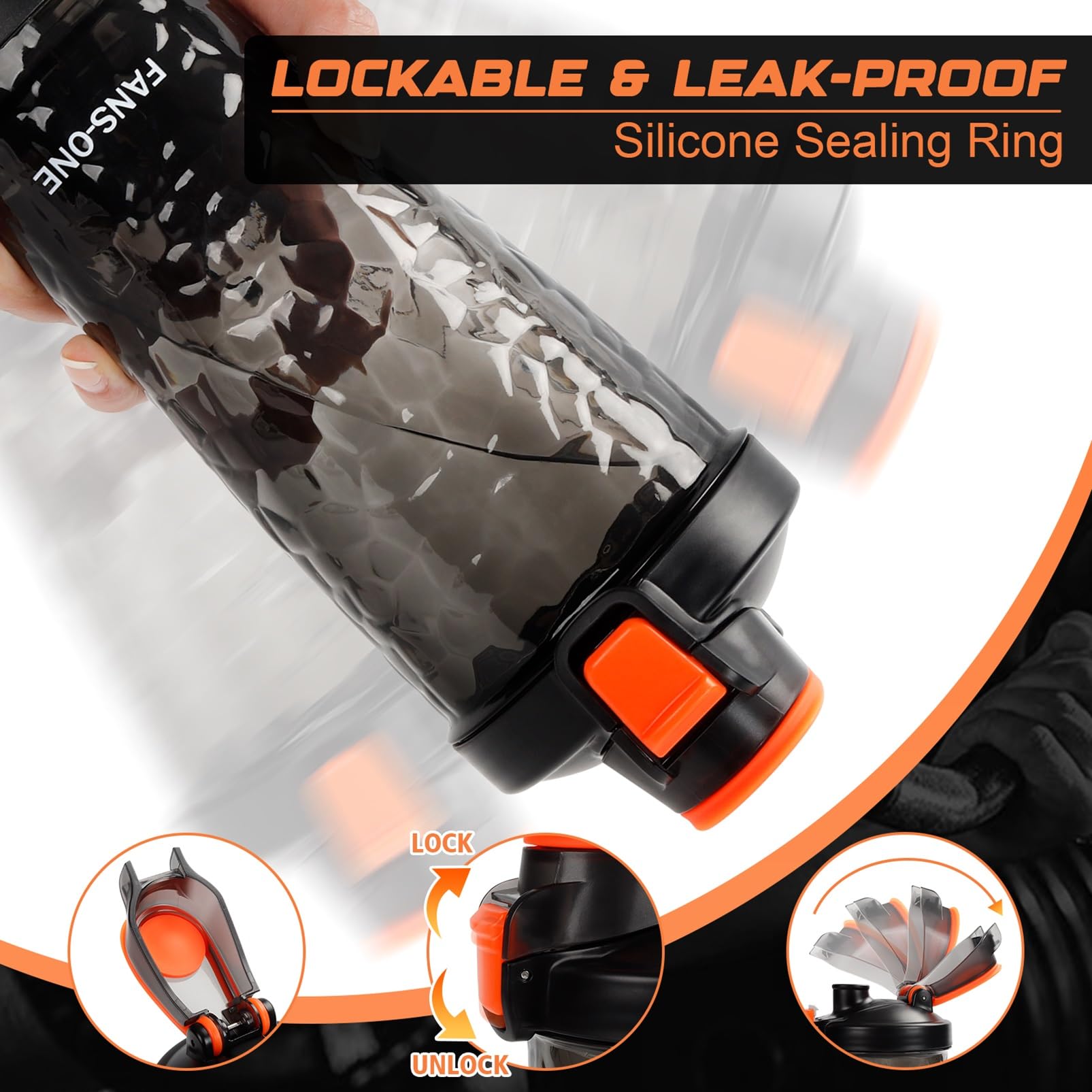 FANS-ONE shaker features durable Tritan body for daily use