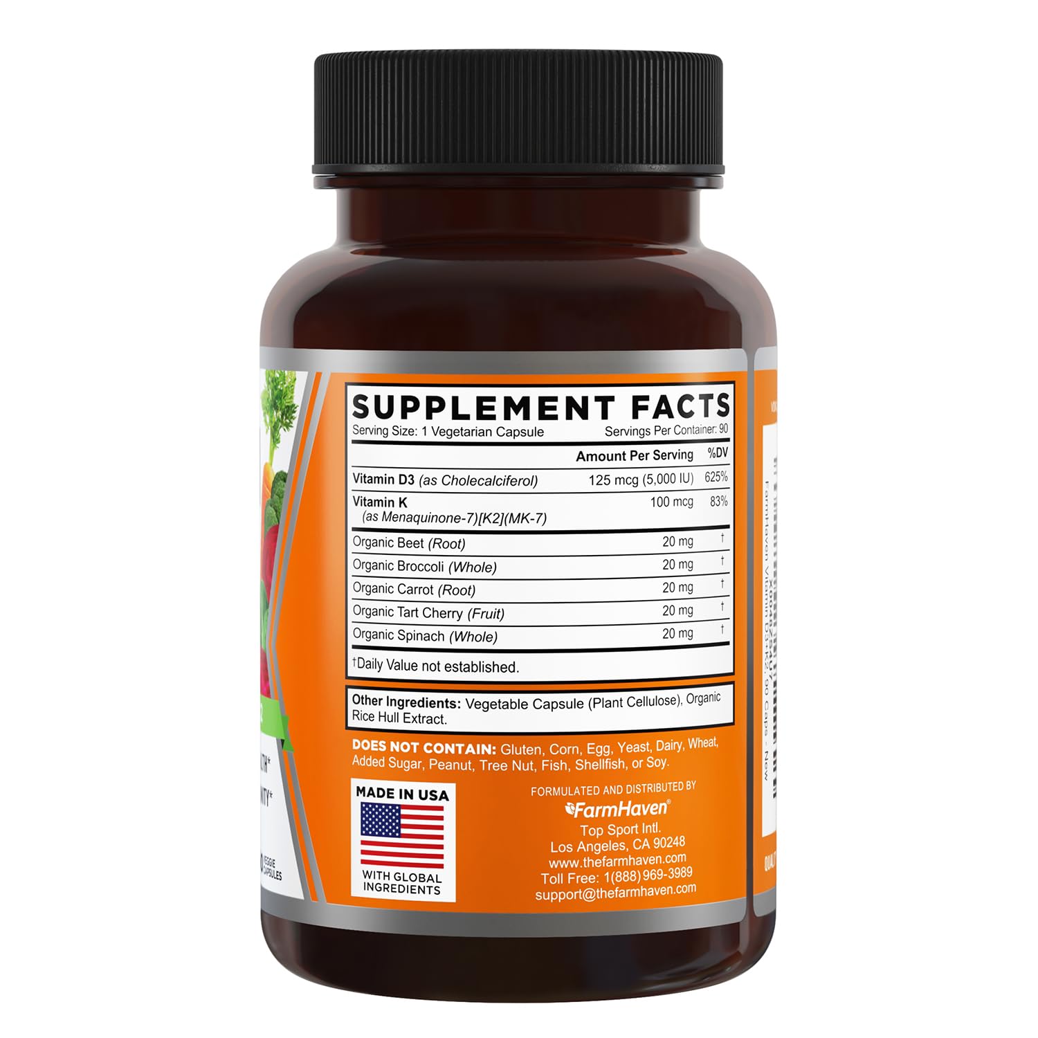 Vegetarian, non-GMO, gluten-free and soy-free formula