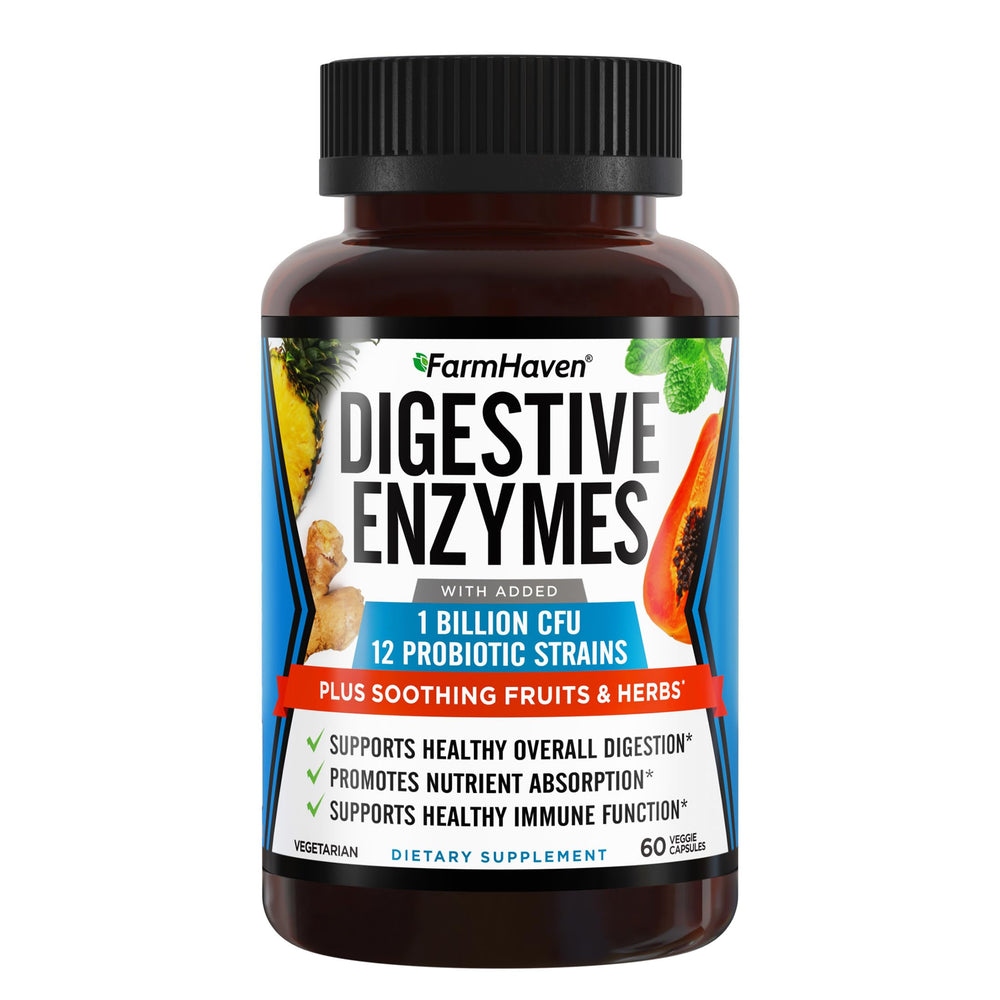 FarmHaven Digestive Enzymes bottle front