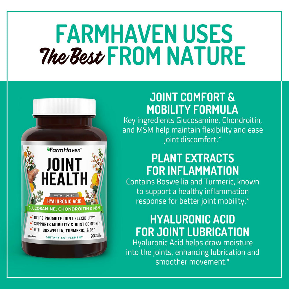 Hyaluronic acid and vitamin D3 symbols representing joint lubrication and health