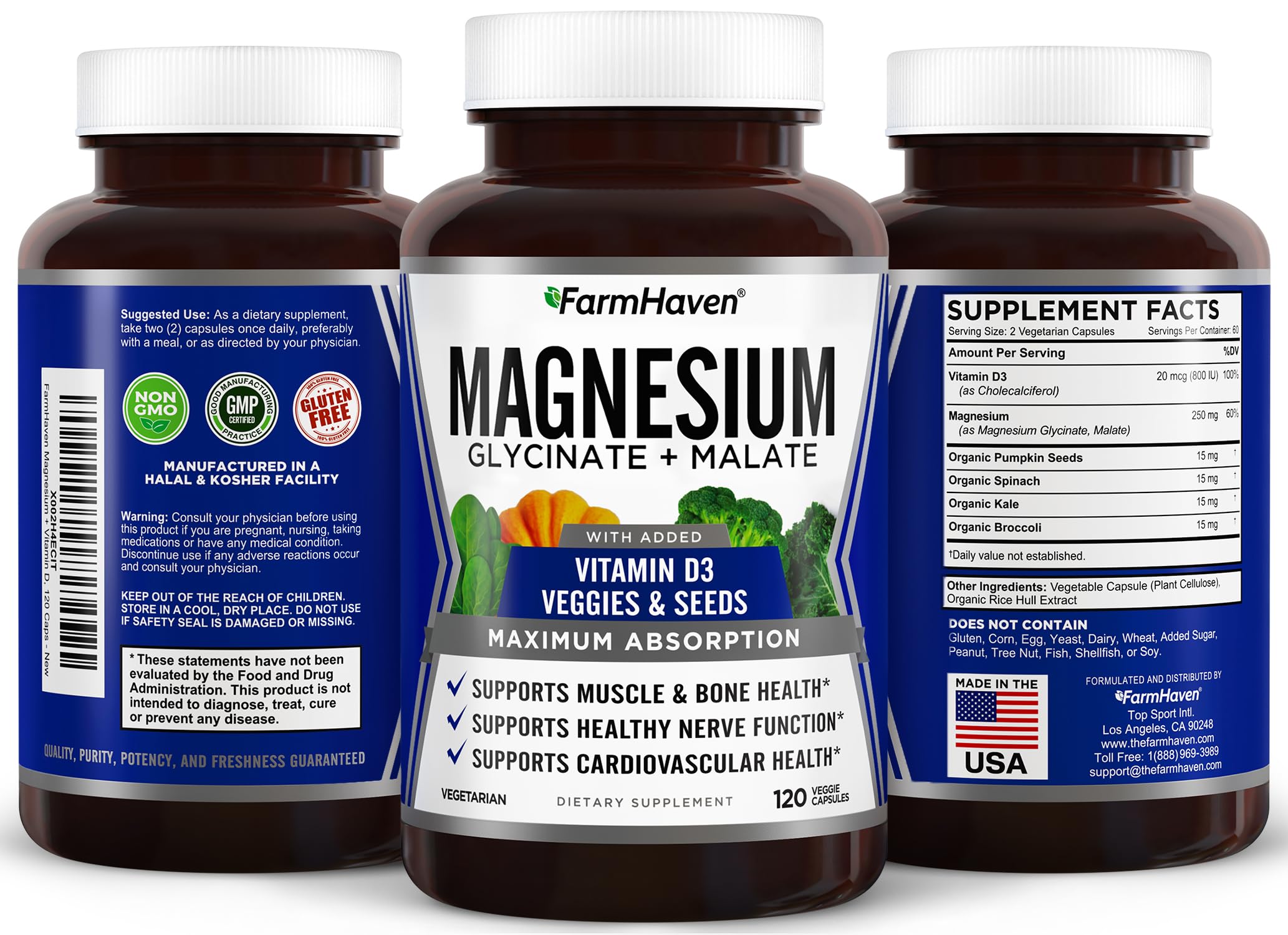 Veggie magnesium blend with spinach and greens