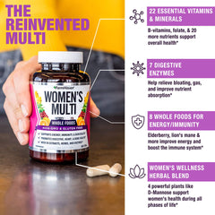 Graphic highlighting 22 essential nutrients for women