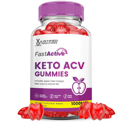 Bottle of Fast Active Keto ACV Gummies with label