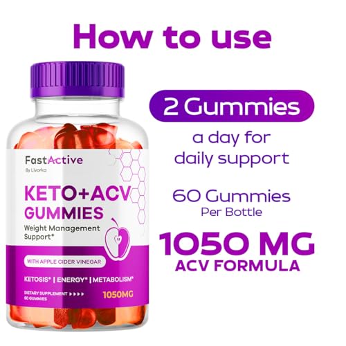 Fast Active Keto Gummies label 1050MG