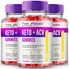 Fast Ripped Keto ACV Gummies bottle on white background