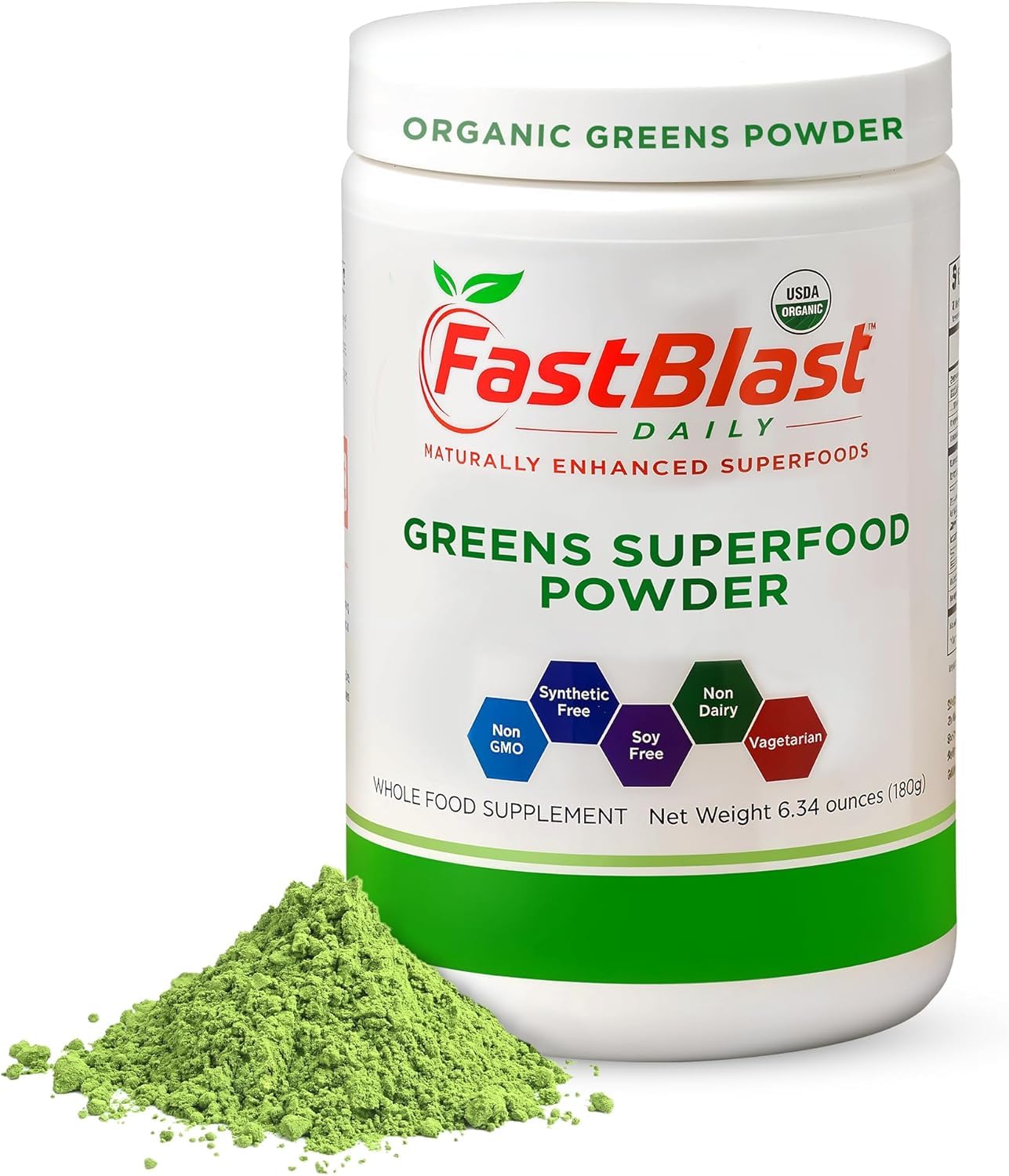 Kale, spirulina, and reishi components in the blend