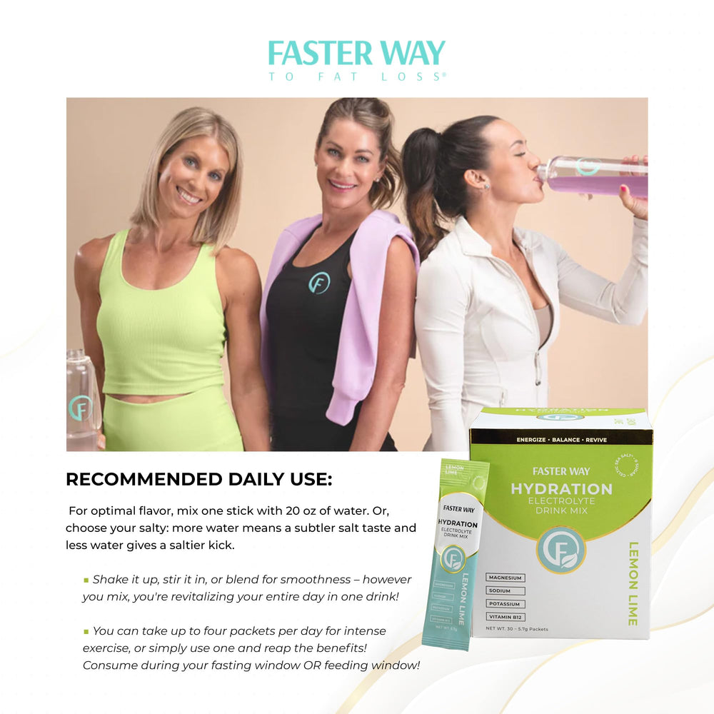 On-the-go hydration with Faster Way electrolyte packets