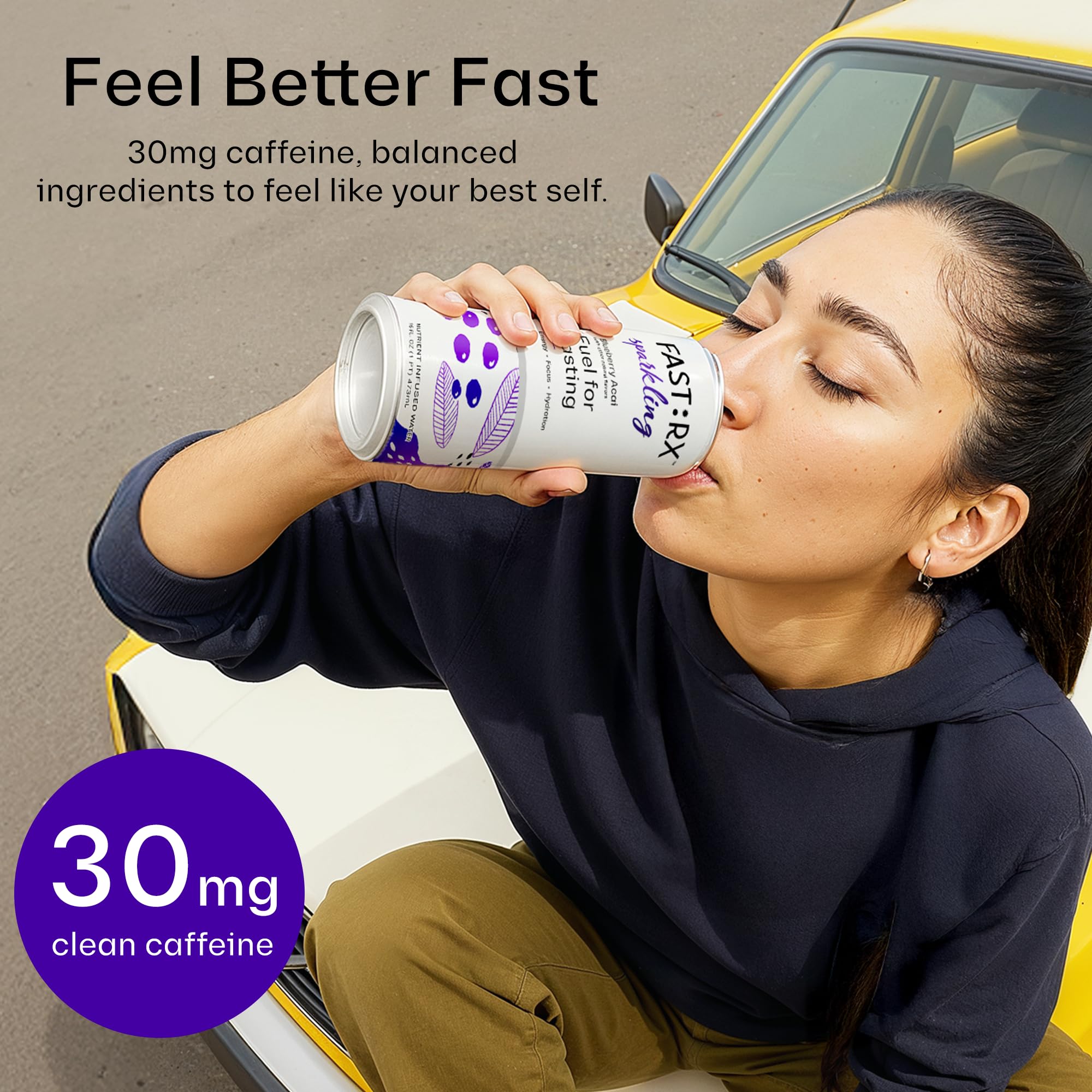 FASTRX fresh blueberry acai taste invites refreshing hydration on the go