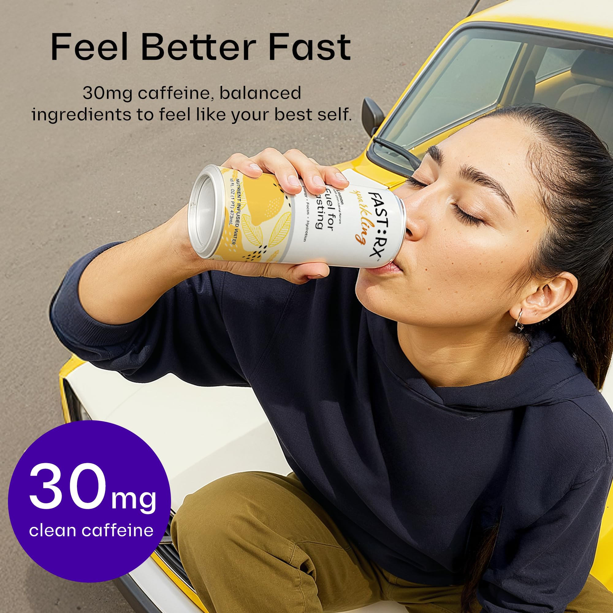 FAST:RX fastrx meyer lemon sparkling fizz closeup conveys refreshing feel and fasting-friendly hydration.