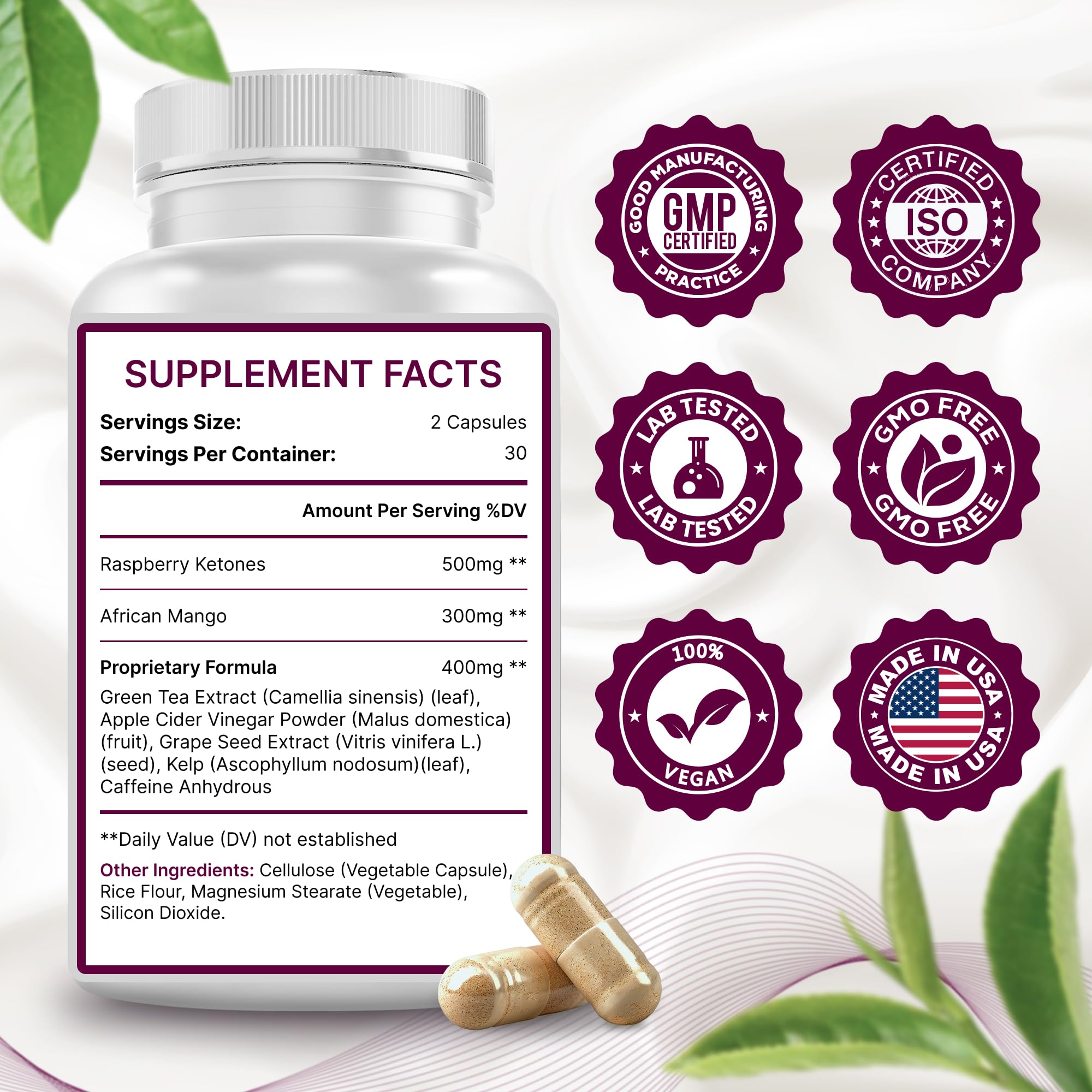 African Mango and botanical blend ingredients for weight loss supplement