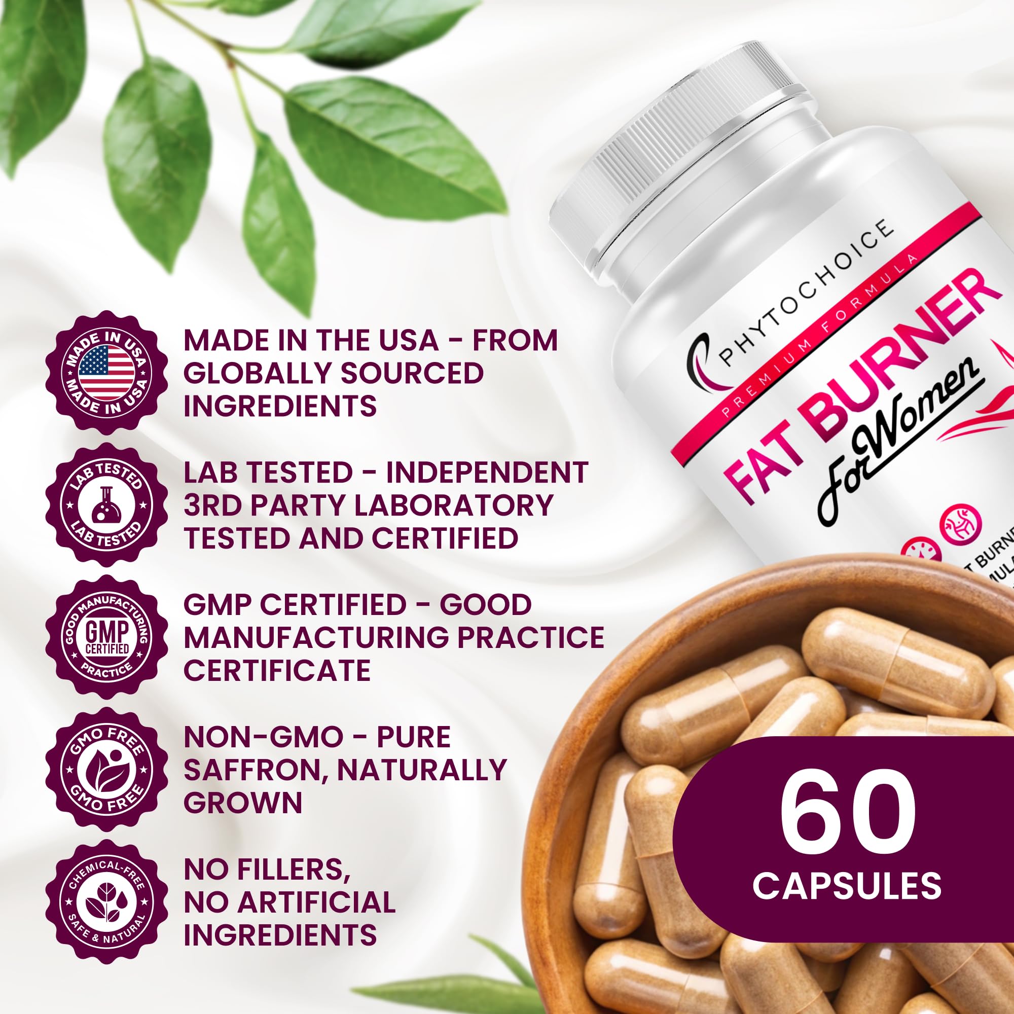 USA-made fat burner for women with no artificial fillers