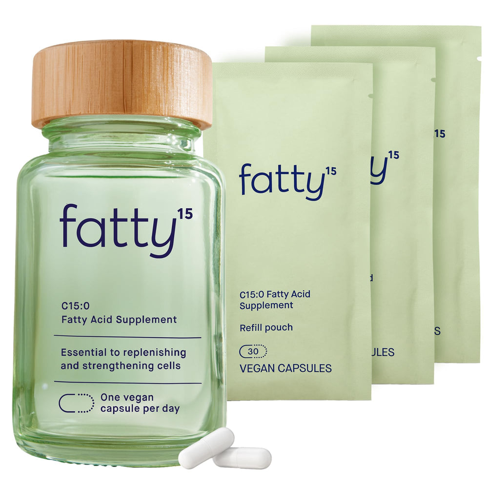 Fatty15 C15:0 supplement bottle – front view