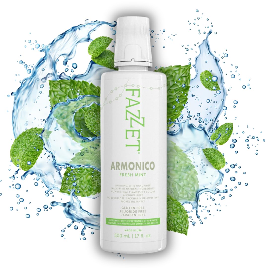 FAZZET ARMONICO Anti-Gingivitis Mouthwash bottle with Fresh Mint flavor