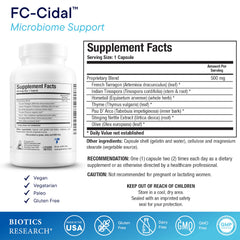 Close-up of FC-Cidal proprietary 7-herb blend ingredients