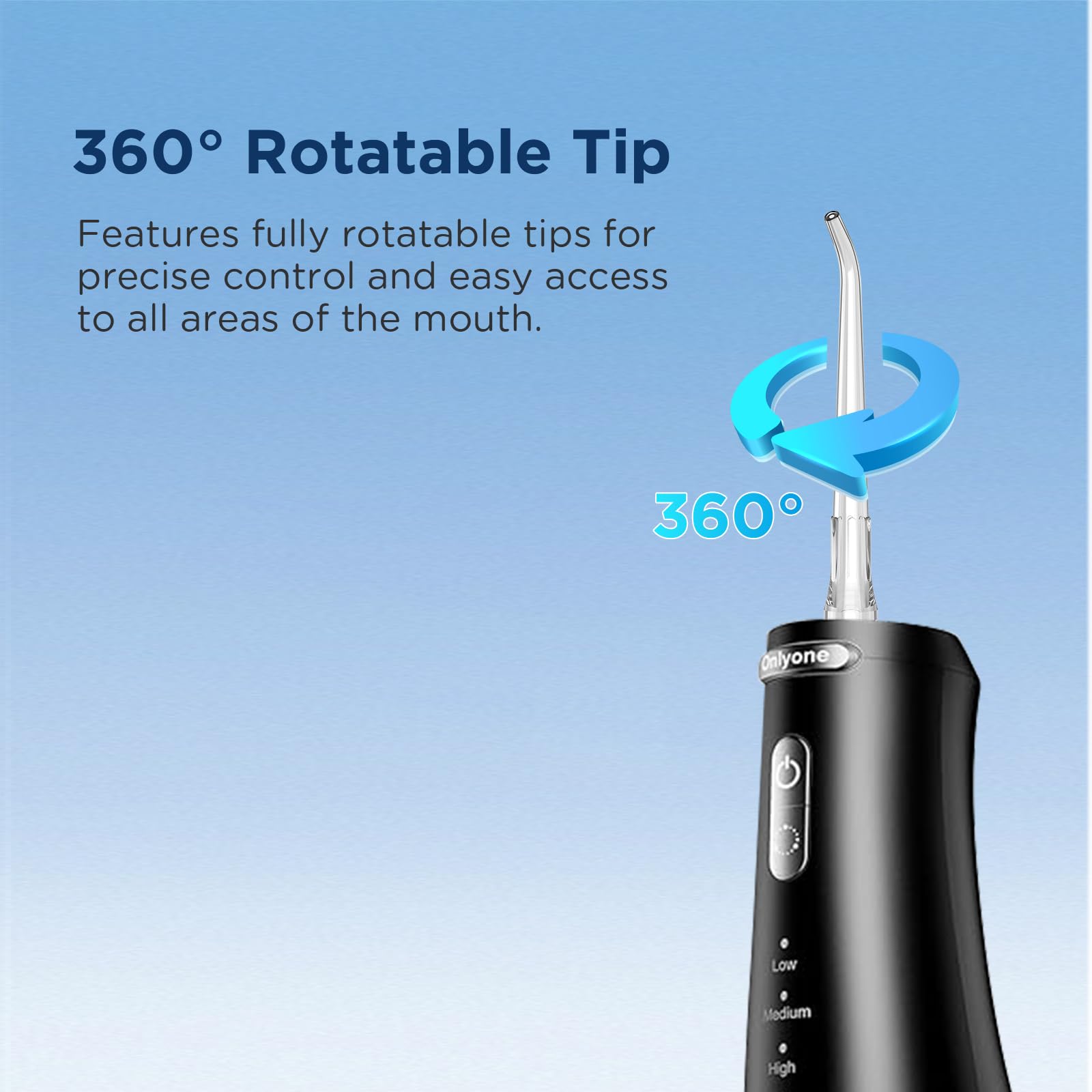 Jet tips installed on FC5090 showing the 360-degree rotating nozzle