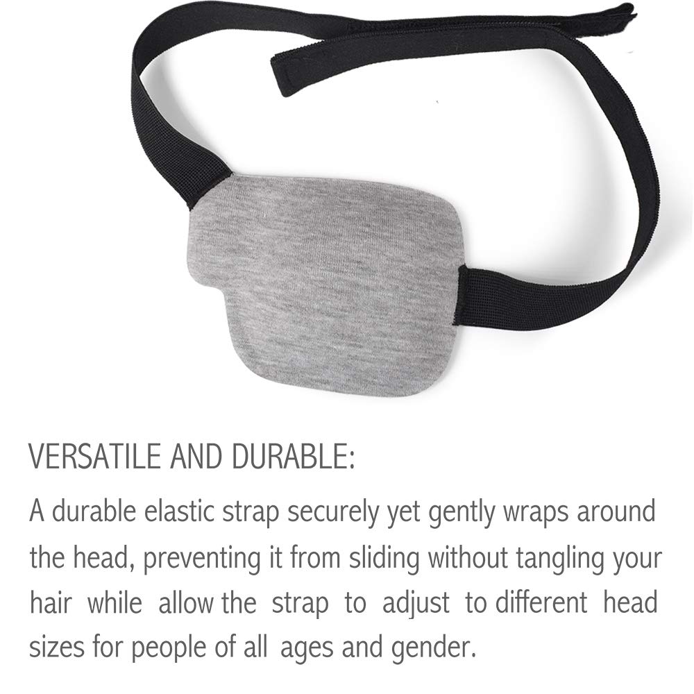 Close-up of nose padding on FCAROLYN 3D Eye Patch Gray Right Eye