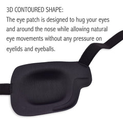 Close-up of 3D contoured right eye patch for kids