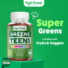 Gummies with veggie blend for teens