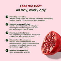 Close-up of beetroot powder with mushrooms and adaptogens