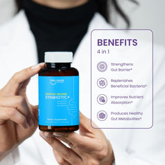 Illustration of gut health benefits and enzymes