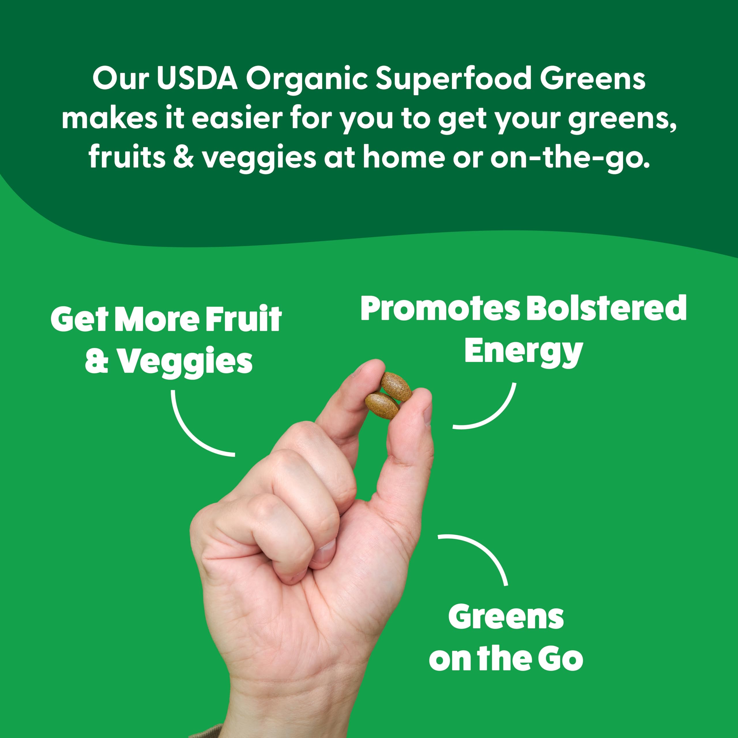Graphic of greens, fruits and vegetables representing ingredients