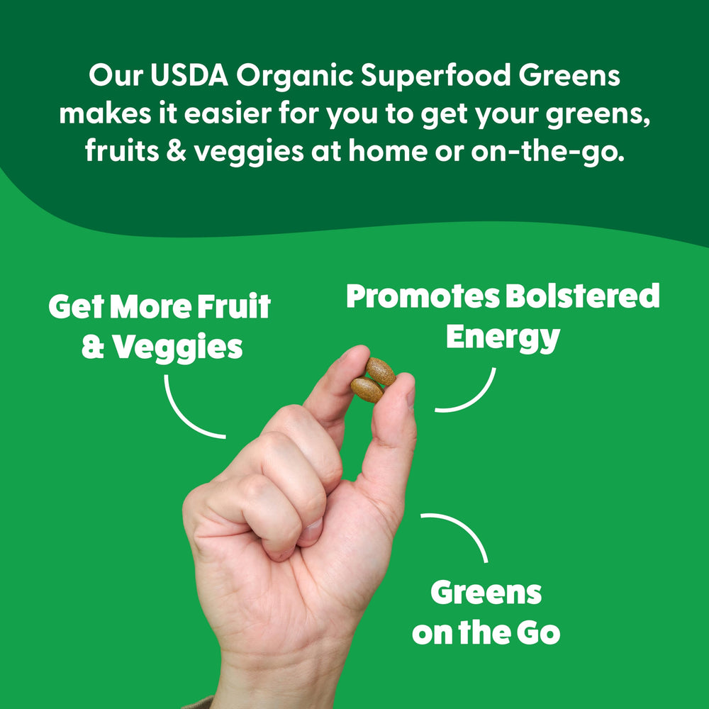 Graphic of greens, fruits and vegetables representing ingredients