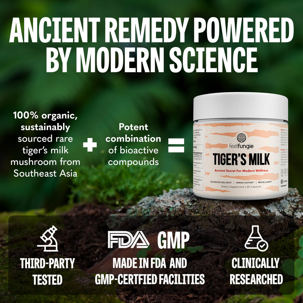 Hair and skin wellness with FeelFungie tiger milk mushroom