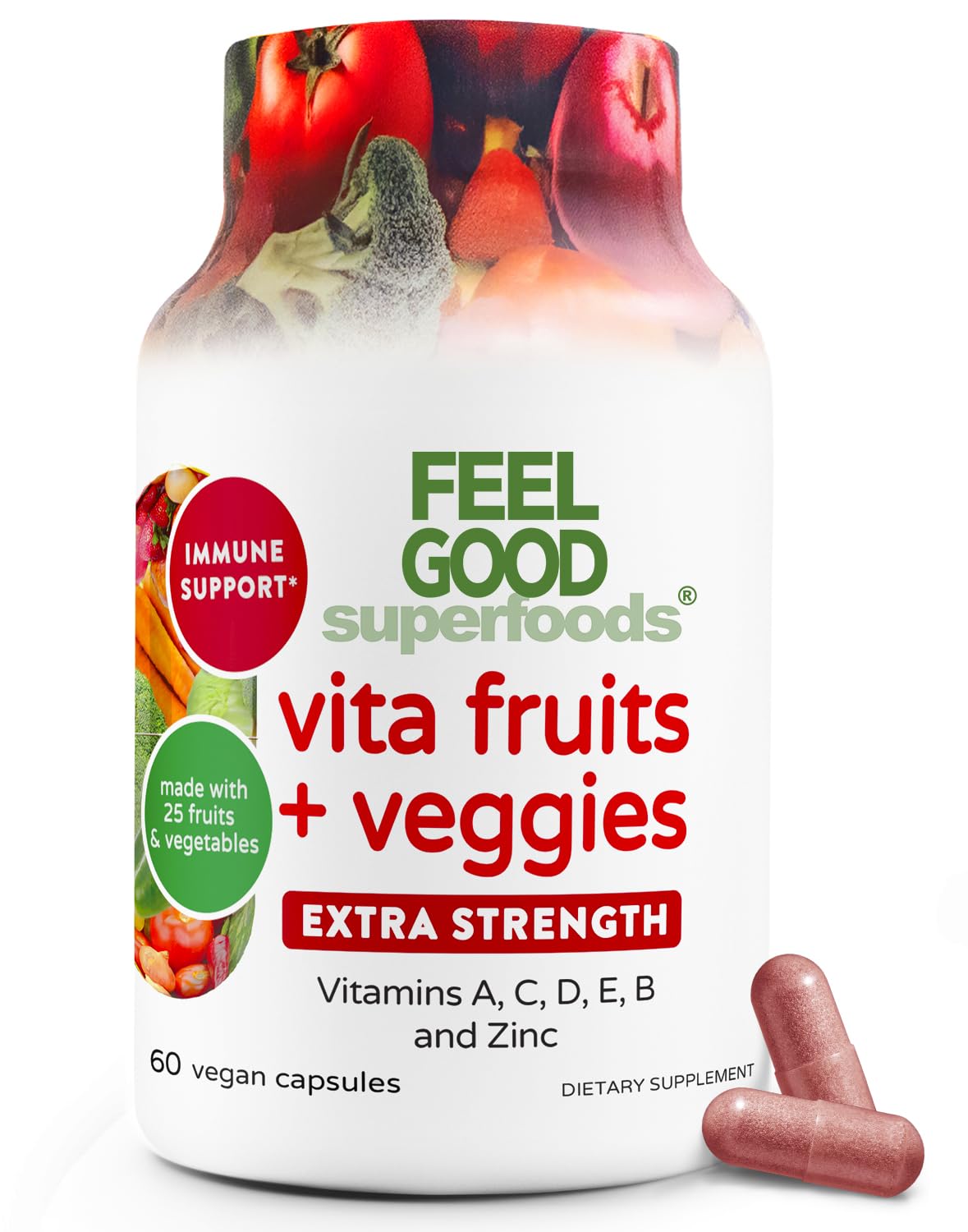 FeelGood Immune Support Capsules bottle - front view