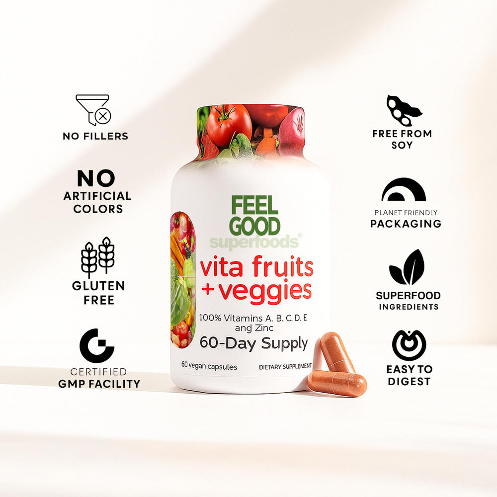 Close-up of Vita Fruits and Veggies Capsules