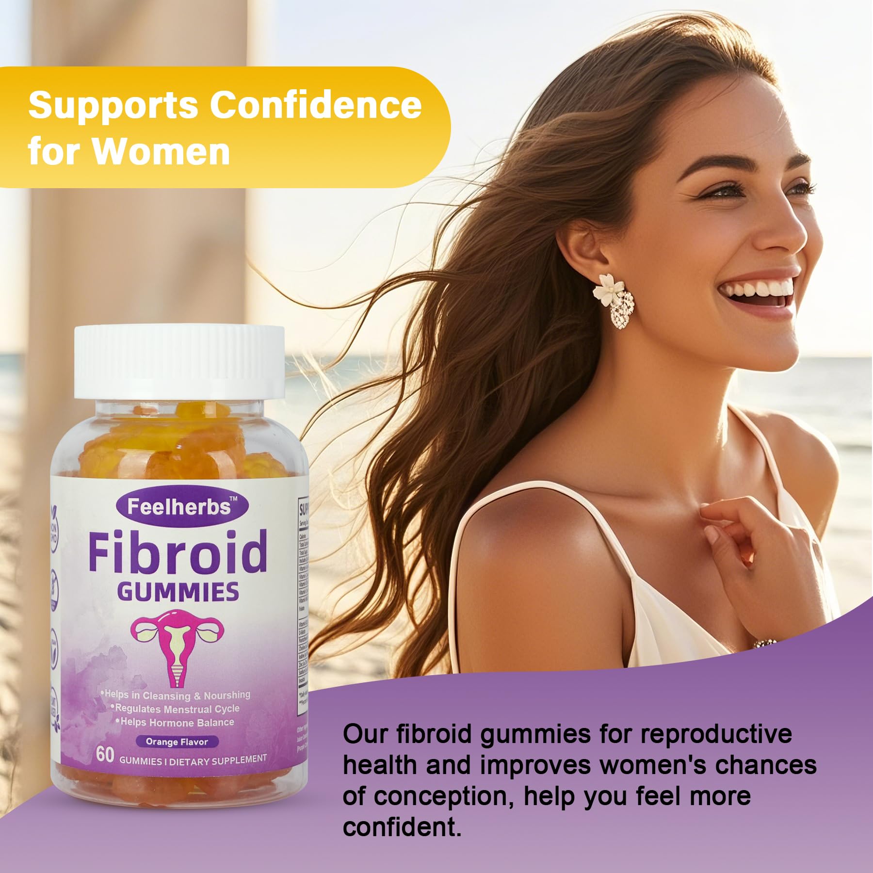 Natural ingredients background with gummies