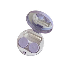 Feilguee 2-pack purple and white contact lens cases