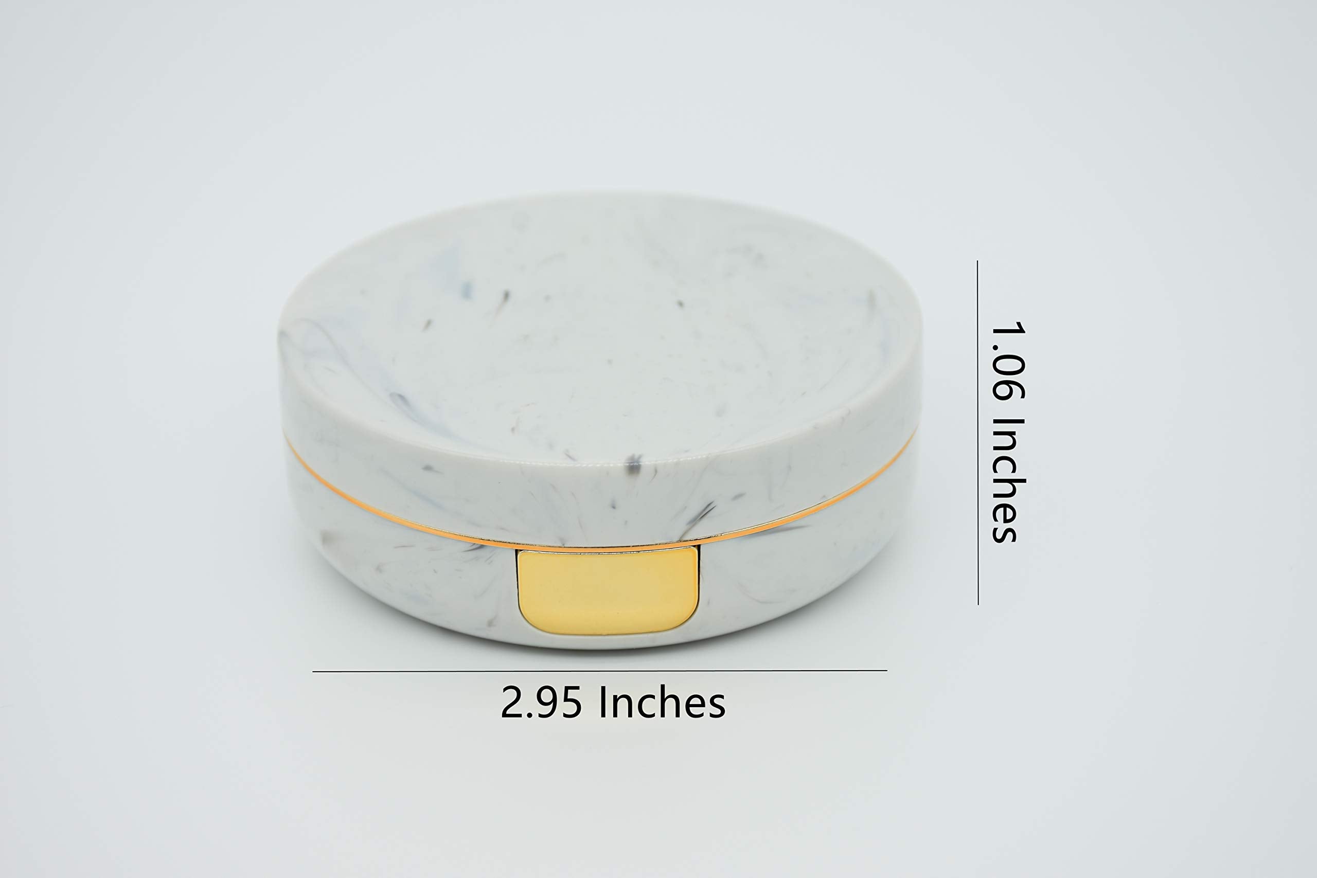 Gold marble lens case bottom view