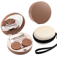 FEISEDY travel-friendly contact lens case with mirror