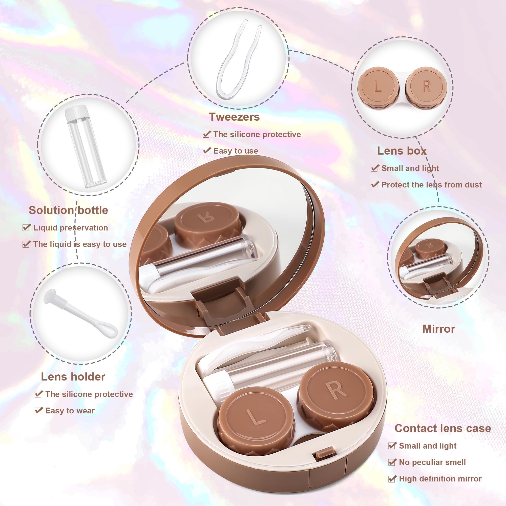 FEISEDY lens case kit including tweezers and remover tool