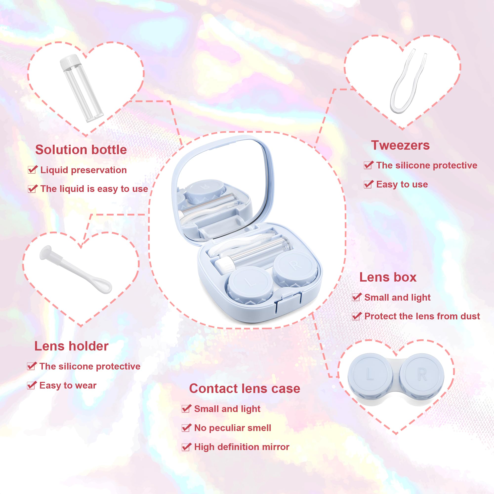 FEISEDY cute contact lens case in yellow