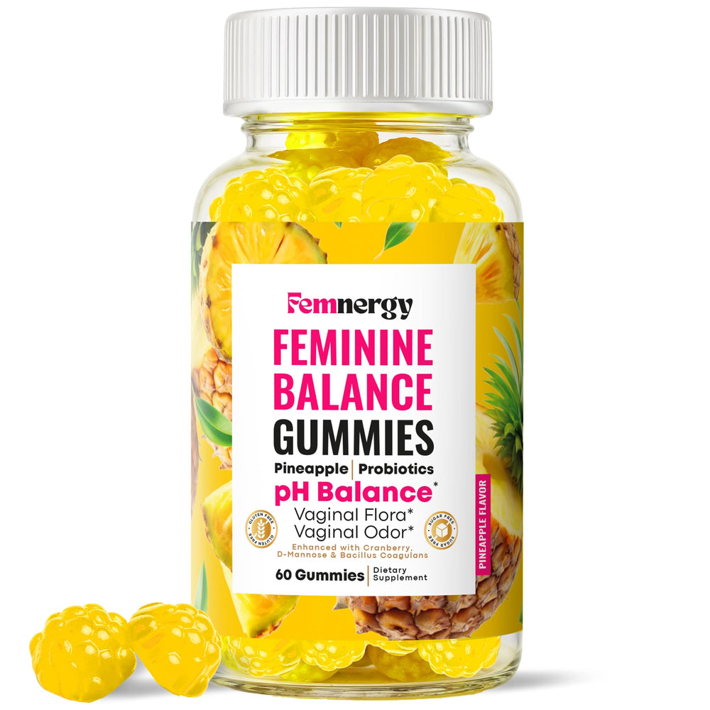 Feminine Balance Probiotic Gummies bottle and packaging