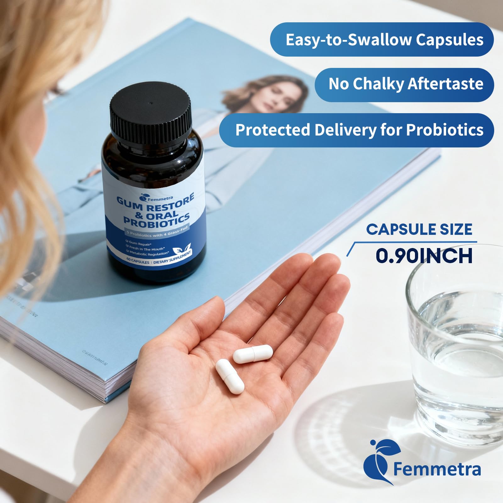 Fresh breath concept image after coffee