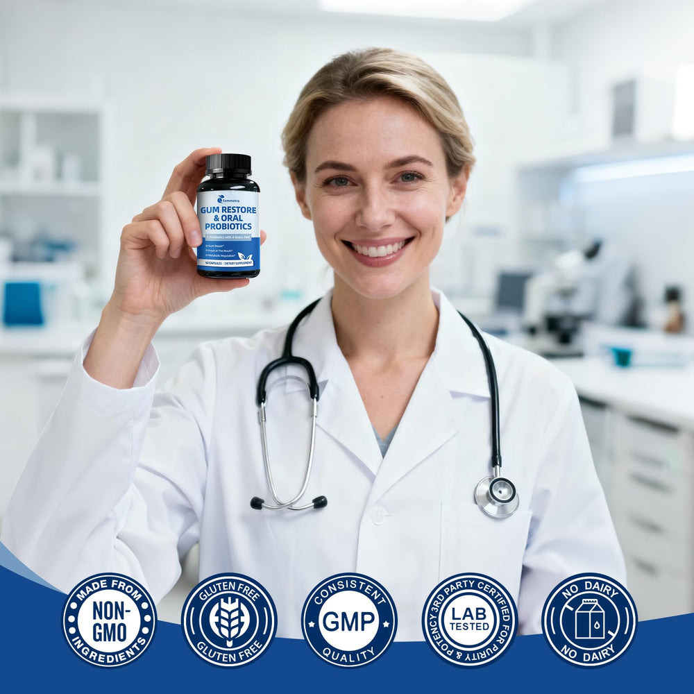 Gum health and oral tissue support illustration