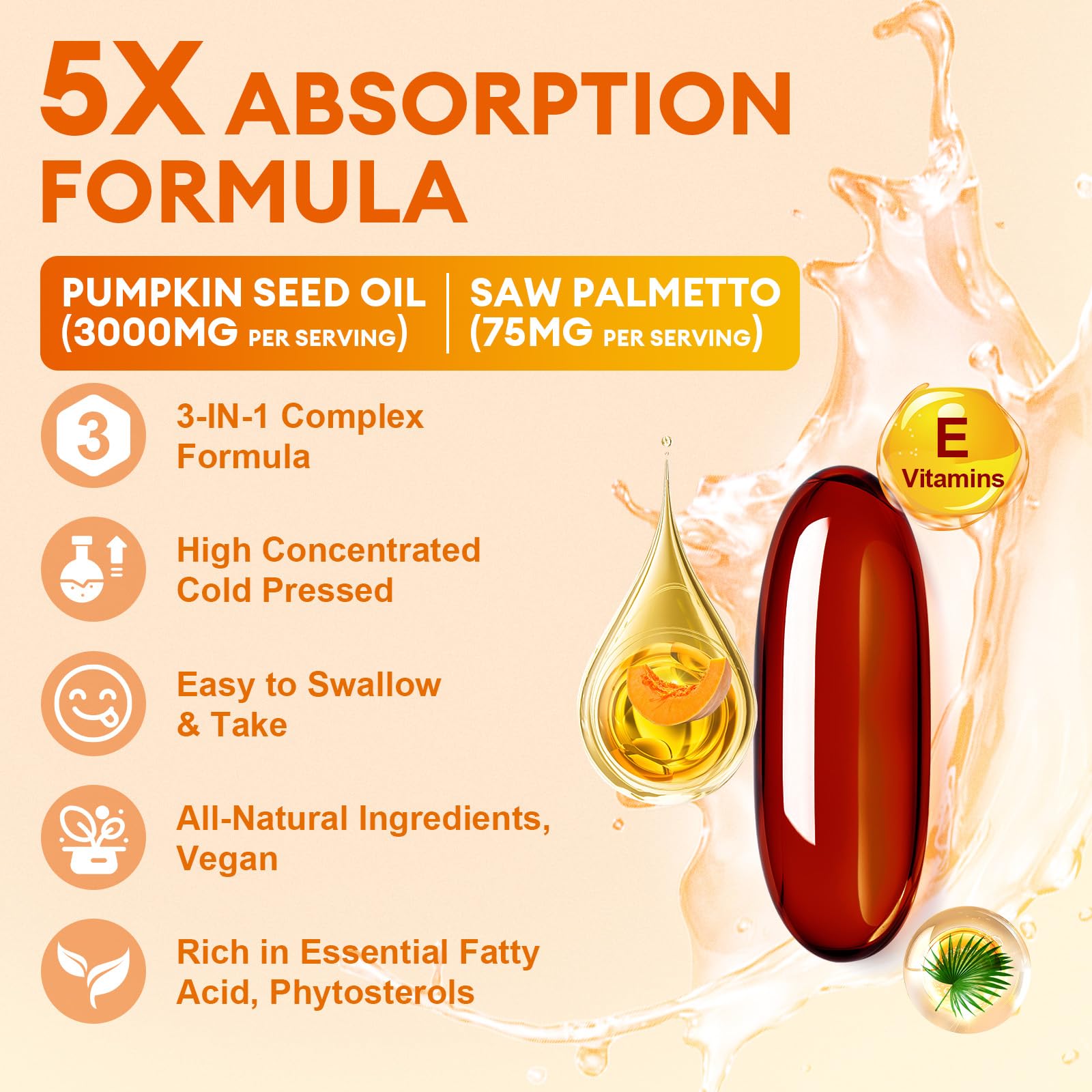 Close-up of softgel capsules