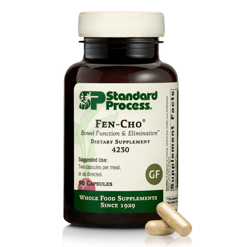 Front view of Fen-Cho 90-capsule bottle