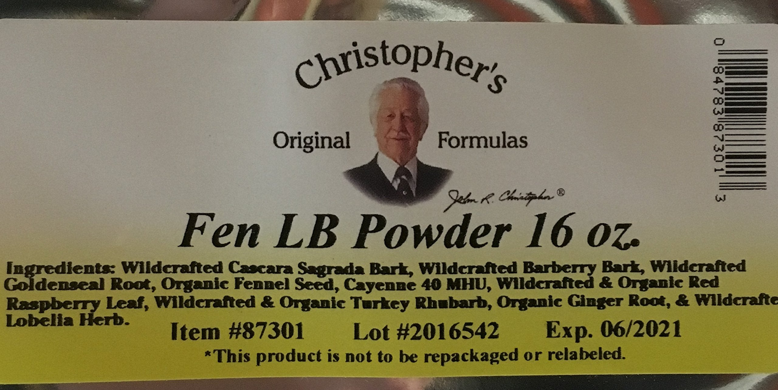 Fen LB Powder product packaging and label