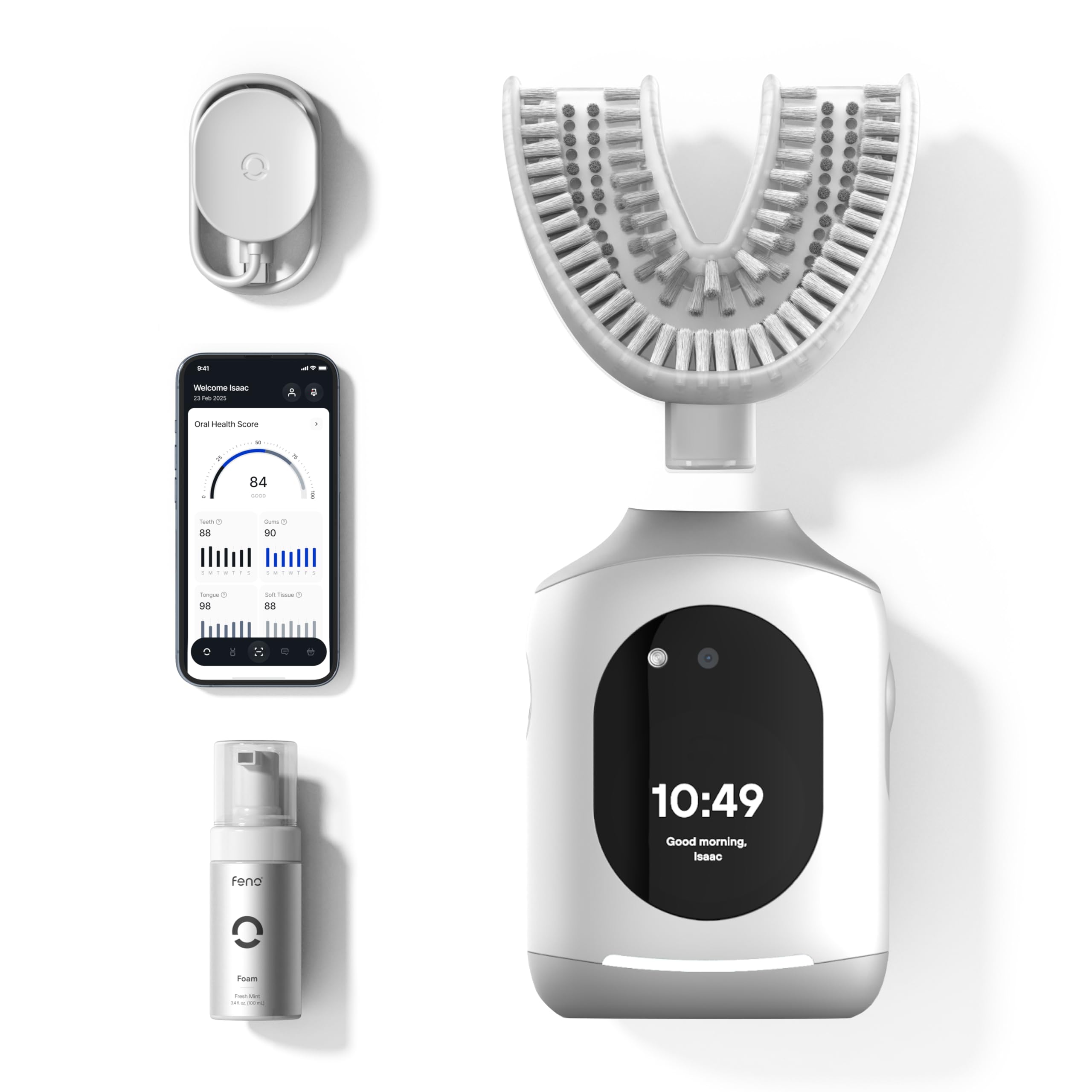 Feno Smartbrush electric toothbrush with AI-powered mouthpiece