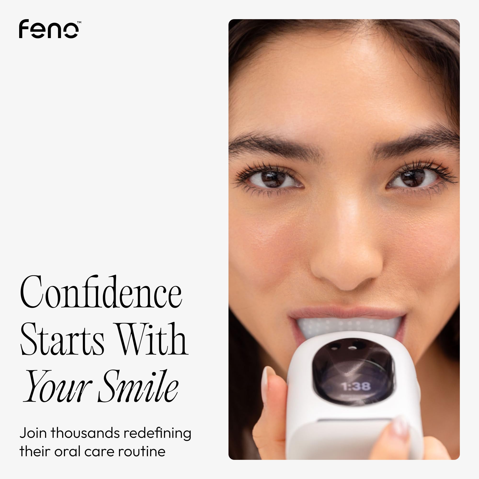 Feno Smartbrush on wireless charging dock
